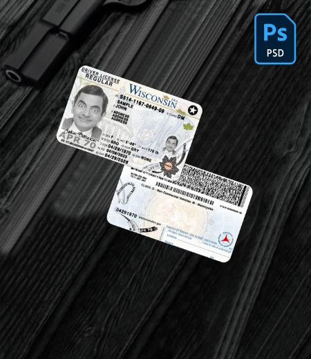 USA Wisconsin driving license 2023-present PSD